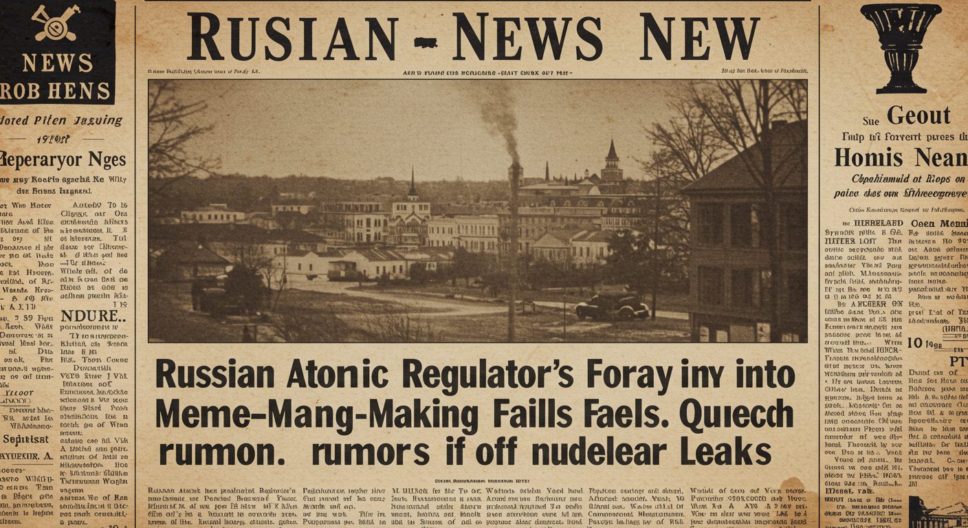 Russian Atomic Regulator's Foray into Meme-Making Fails to Quench Rumors of Nuclear Leaks